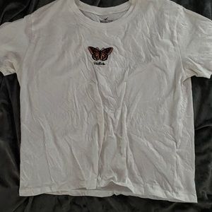 Butterfly White Crop Top